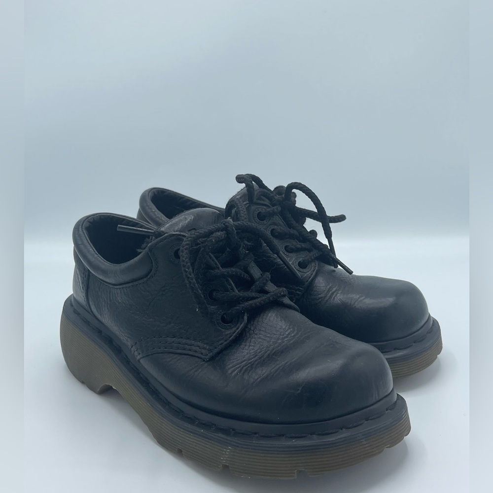 Dr.  Martens 2B98 Chunky Platform Black Leather Oxford Creepers Shoes Size 5M/6L